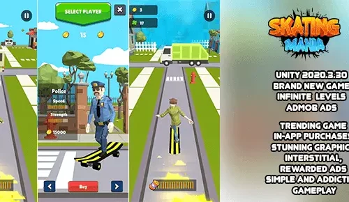 Skating Mania | Brand New Hypercasual Adventure SellUnitySourceCode