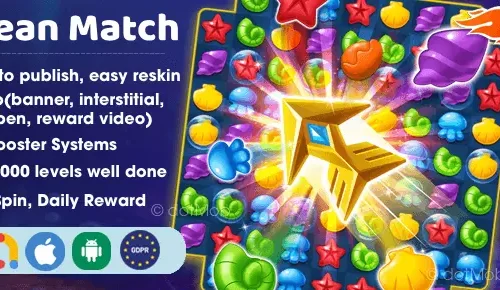 Ocean Match 3 Game SellUnitySourceCode