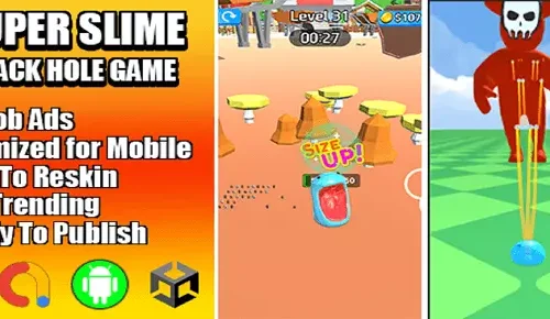 Super Slime – Black Hole Game SellUnitySourceCode