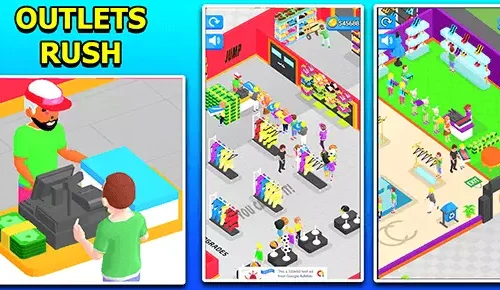 Outlets Rush 3D Idle Tycoon Game Sell Unity Source Code