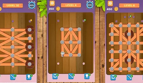 Wood Nuts & Bolts Puzzle SellUnitySourceCode