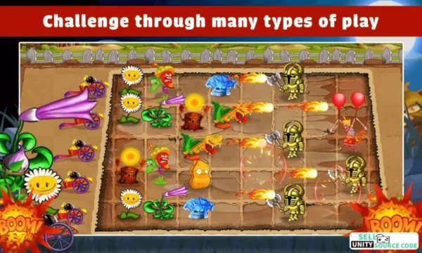 New Angry Plants Flower – Battle Garden Strategy Game – SellUnitySourceCode.com - Image 4