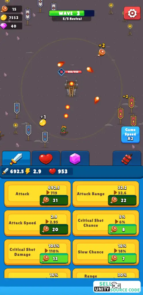 Idle Tower Defense SellUnitySourceCode - Image 2