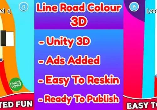 Line Road Colour 3D SellUnitySourceCode