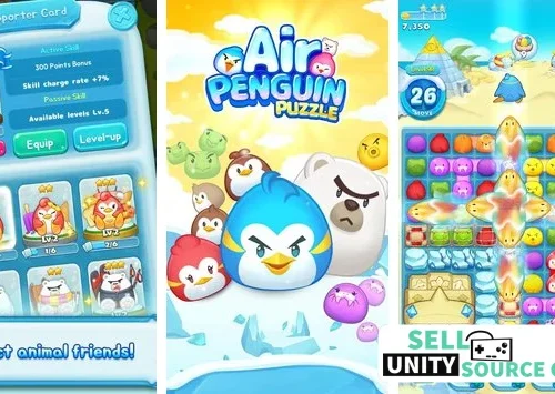  New Air Penguin Puzzle – Slide and Match Puzzle Game – SellUnitySourceCode.com