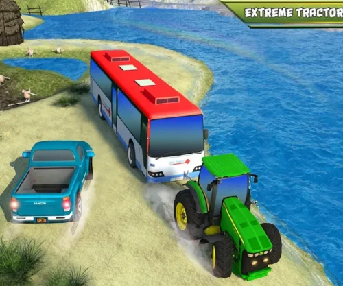 Tow Tractor Games 2018: Rescue Bus Pulling Game SellUnitySourceCode