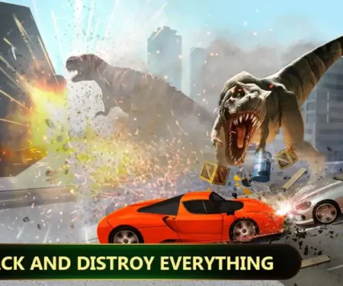 Angry Dinosaur Simulator Games: City Attack 3D