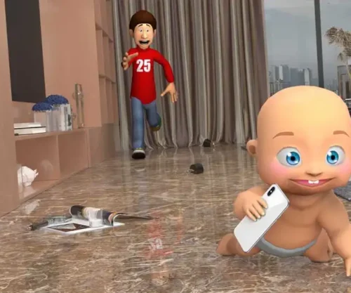 🍼 Naughty Twin Baby Simulator 3D – Funny Prank Game | SellUnitySourceCode