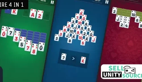 Solitaire – 4 in 1 Unity Source Code Premium Game  SellUnitySourceCode