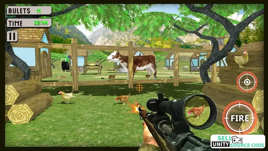 Chicken Shooter: Chicken Scream Hunting Tough Game SellUnitySourceCode - Image 2