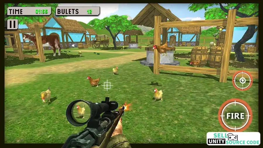 Chicken Shooter: Chicken Scream Hunting Tough Game SellUnitySourceCode - Image 4
