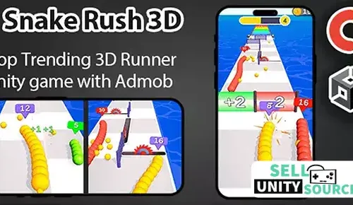 Snake Rush 3D – Unity Game + Admob SellUnitySourceCode