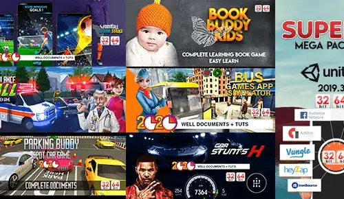 GBS Studio’s Super 6 Mega Bundle: 6 Unity 2019 Hig SellUnitySourceCode