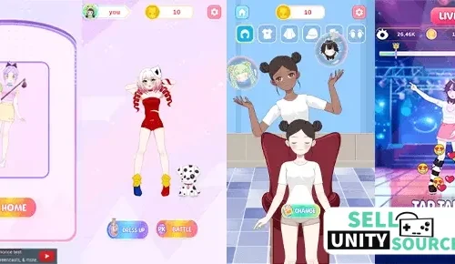 Left or right: Magic Dress up SellUnitySourceCode 