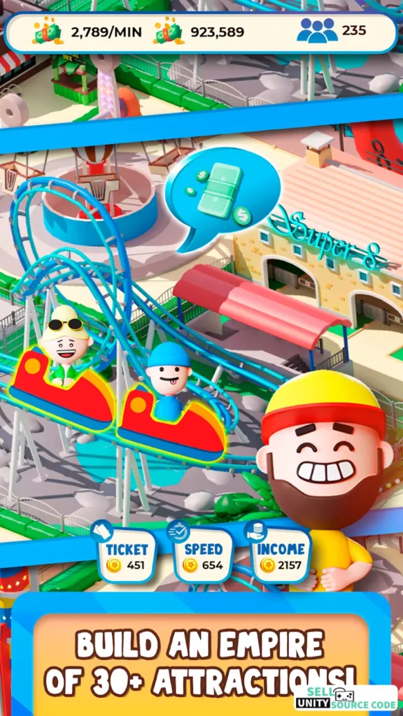 Idle Park Empire Tycoon SellUnitySourceCode - Image 4