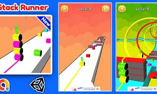 Stack Runner 3D Game Unity Source Code + Admob Ads SellUnitySourceCode
