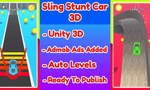 Sling Stunt Car 3D Game SellUnitySourceCode