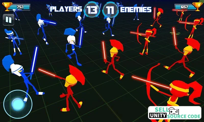 Wars of Star: Stick Warriors SellUnitySourceCode - Image 8