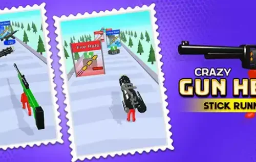 Crazy Gun Head Stick Runner 3D SellUnitySourceCo