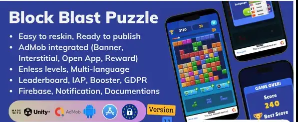 New Block Puzzle Pro Master: Score & Compete SellUnitySourceCode.com - Image 2