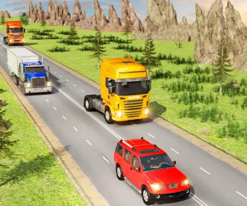 Traffic Highway Truck Racing - Truck Driving SellUnitySourceCode 