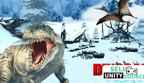 Deadly Dinosaur Hunter Shooting FPS game SellUnitySourceCode