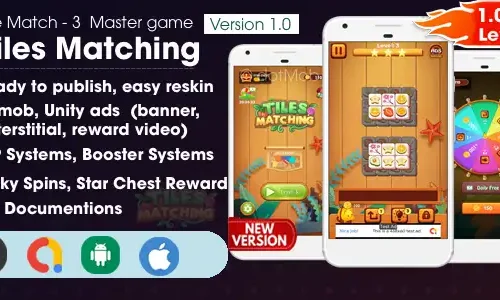 Tiles Matching - Unity Complete Project SellUnitySourceCode