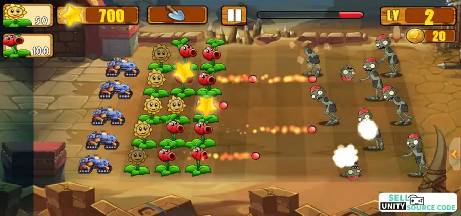 Angry Plants Fighting – Battle of Green Warriors 3D – SellUnitySourceCode.com - Image 2