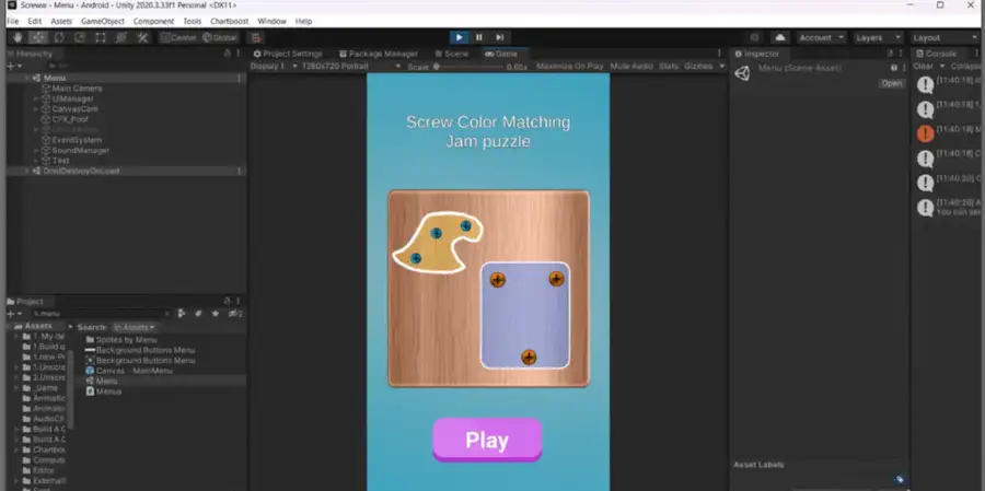 Screw Color Order Jam: 2-in-1 Screw Sorting Puzzle Unity Source Code - Image 4