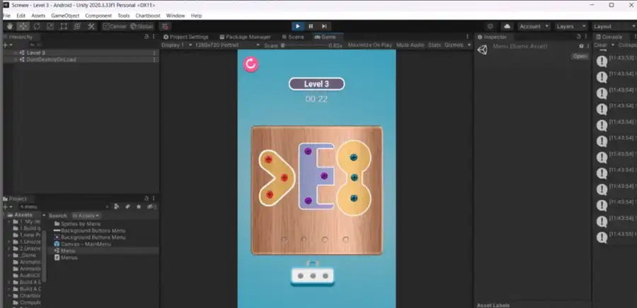 Screw Color Order Jam: 2-in-1 Screw Sorting Puzzle Unity Source Code - Image 6