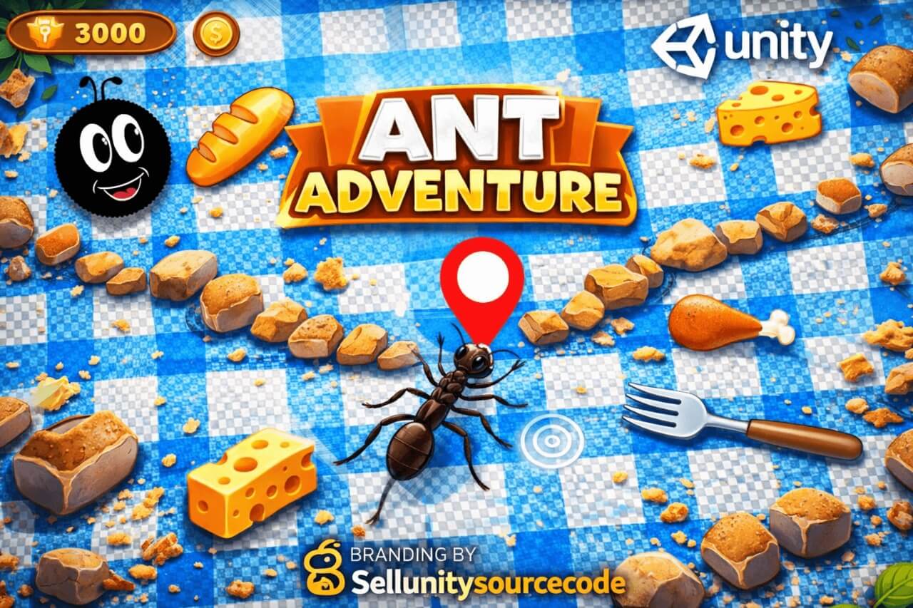 Ant Adventure memory puzzle Unity source code game