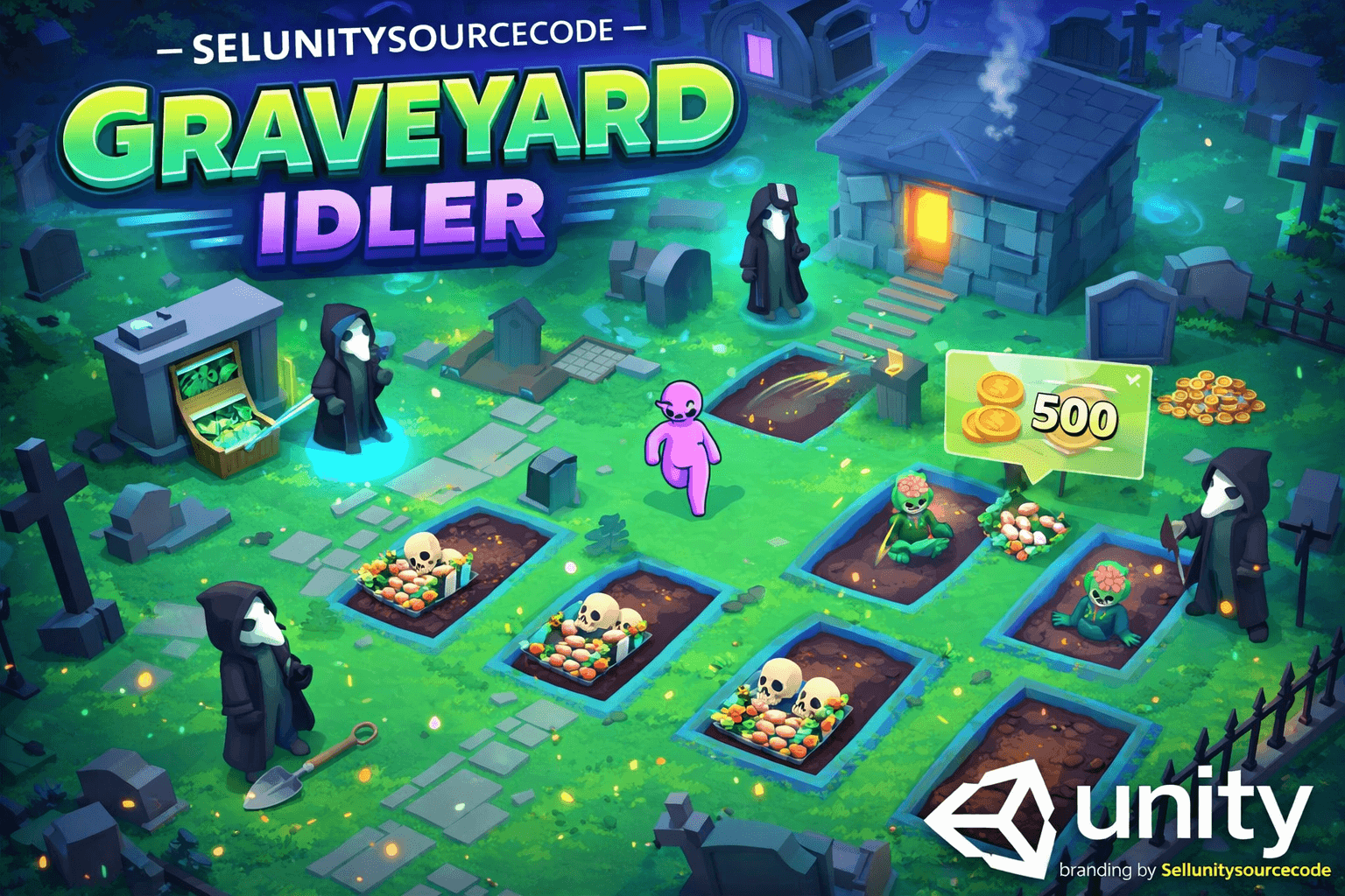 Graveyard Idler Zombie Idle Management Unity Game