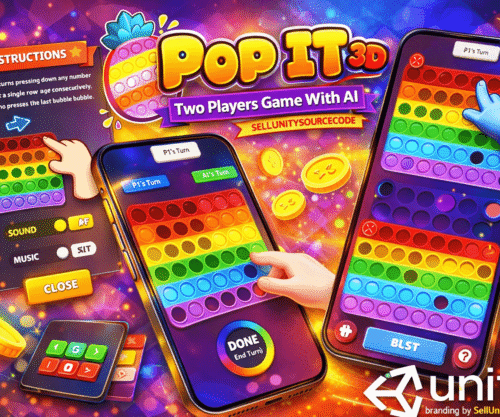 Pop It 3D Fidget - Two Players Game With AI