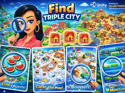Find Triple City hidden object puzzle Unity source code