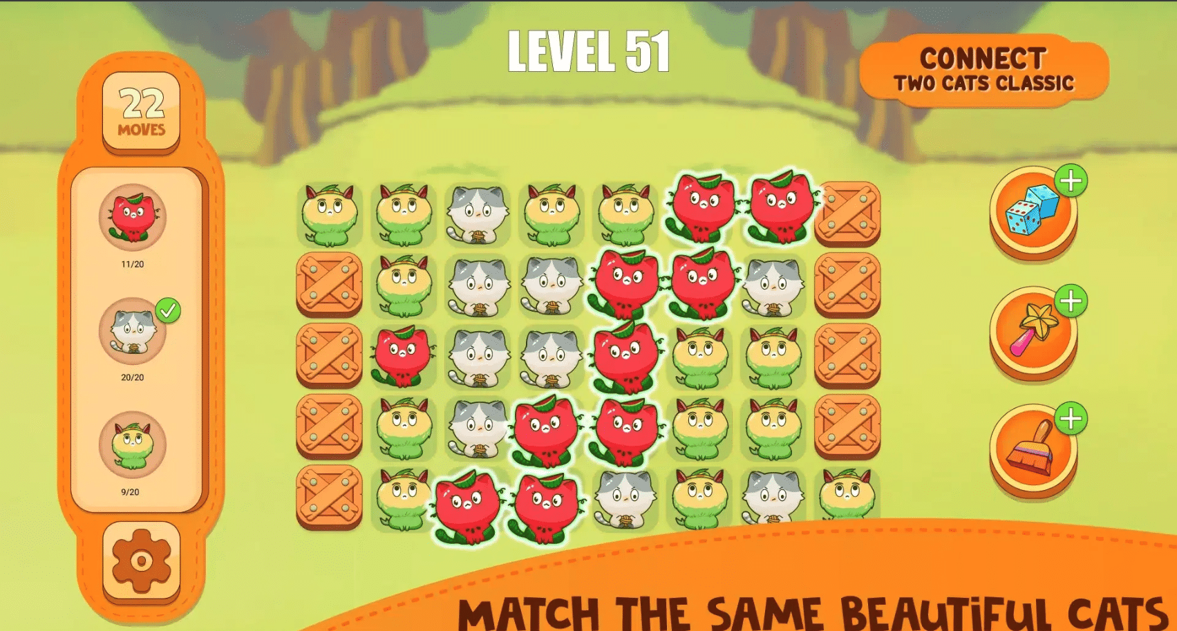 Connect Two Cats Classic relaxing puzzle Unity source code