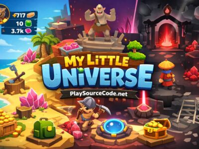 My Little Universe Unity game gameplay showing resource gathering and crafting