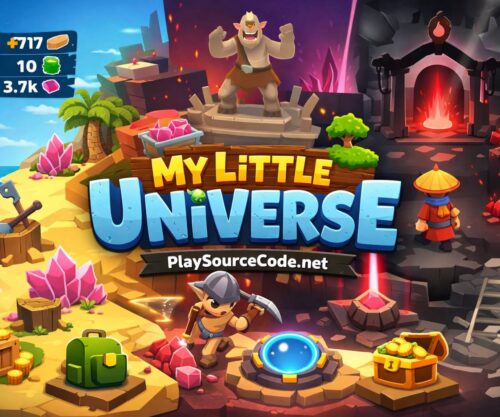 My Little Universe Unity game gameplay showing resource gathering and crafting