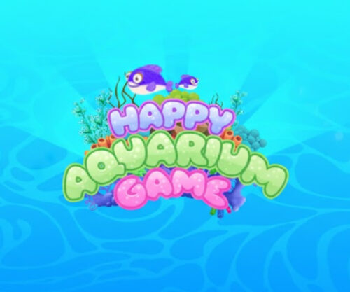 Happy Aquarium gameplay showing fish tank decoration and cleaning