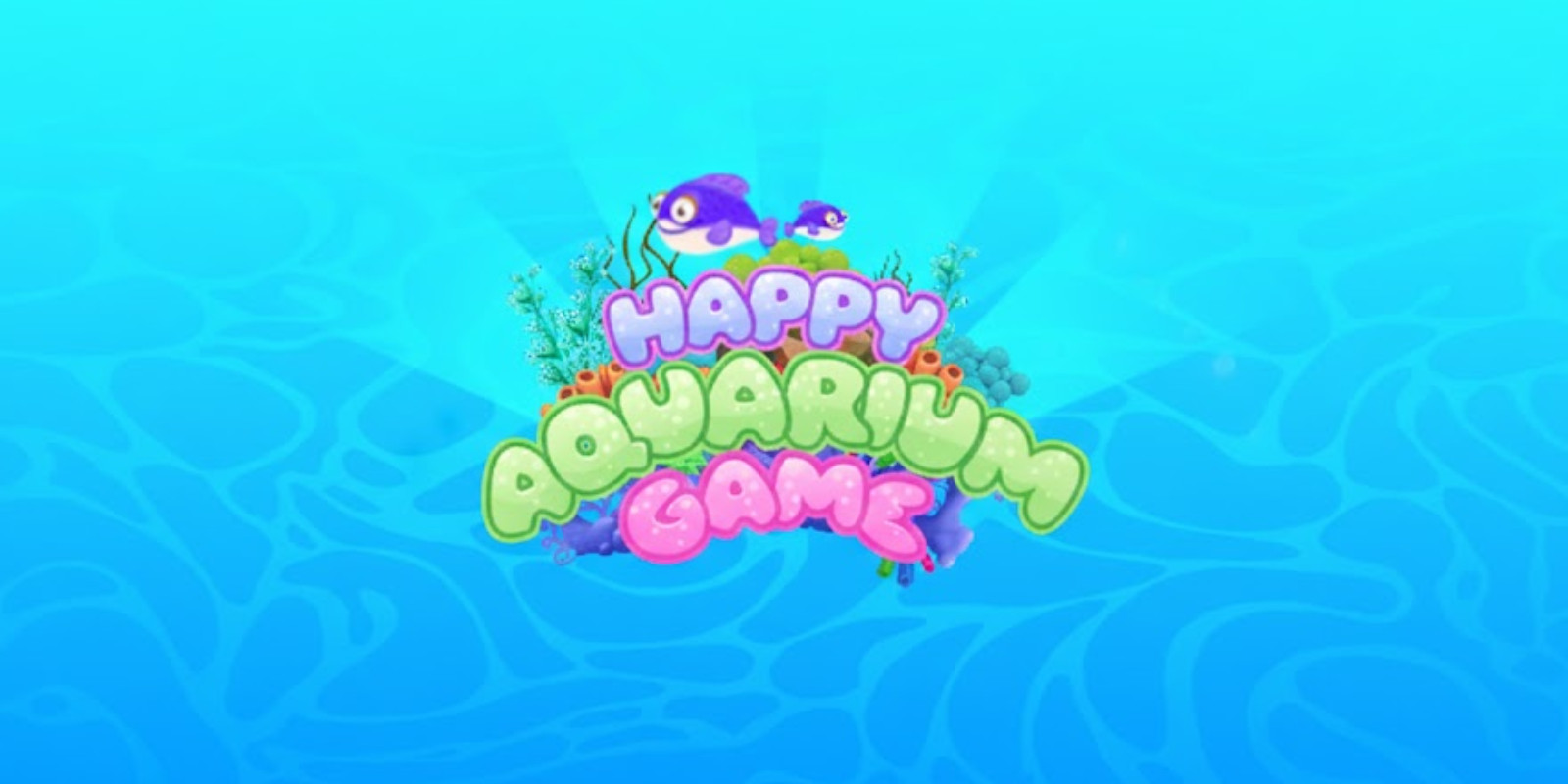 Happy Aquarium gameplay showing fish tank decoration and cleaning
