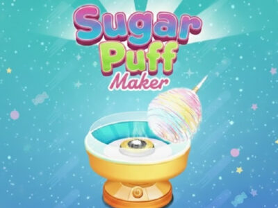 Sugar Puff Maker gameplay showing candy creation and decoration